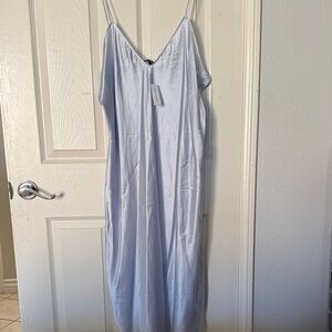Real Silk Stylish Light Blue Dress